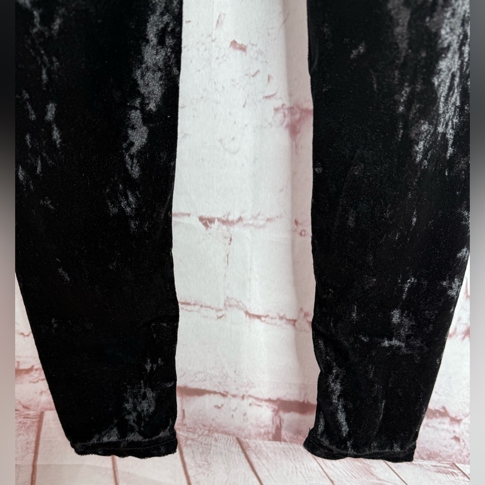 CAPELLI Black Crushed Velvet Leggings Elastic Waist Girls Size L NEW WITH TAG - Picture 12 of 13